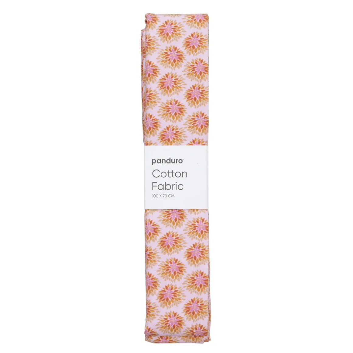 Afklippet stofstykke 100×70 cm – lotusblomster på rosa baggrund
