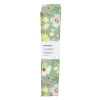 Afklippet stofstykke 100×70 cm – store blomster på blågrøn baggrund