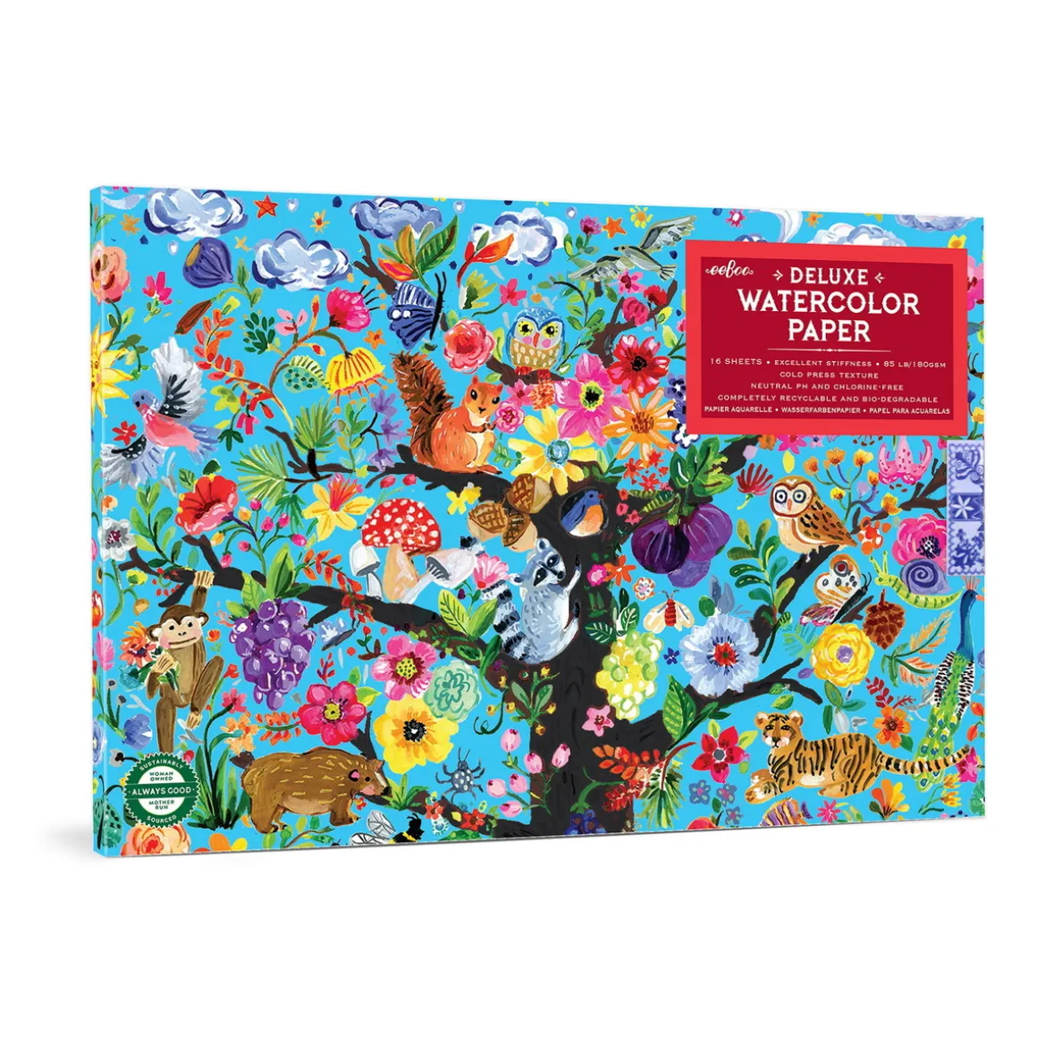 Akvarelblok Livets Træ, 24×16,5 cm, 16 ark
