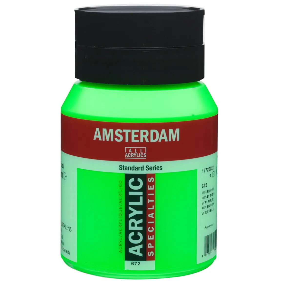 Amsterdam Acrylic akrylfarve 500 ml Reflex Green 672 UV, UV-farve