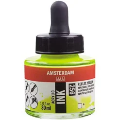 Amsterdam Acrylic Ink Reflex Yellow 30 ml – UV, UV-farve