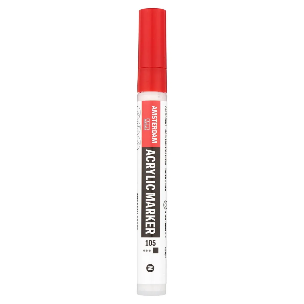 Amsterdam akrylmarker 4 mm Titanium White - 105