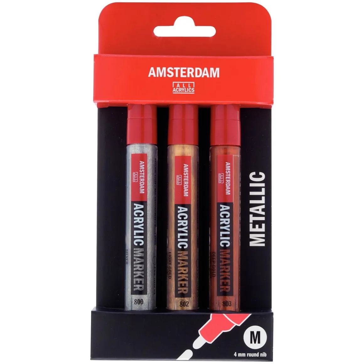 Amsterdam akrylmarker set - Metallic 3 x 4 mm