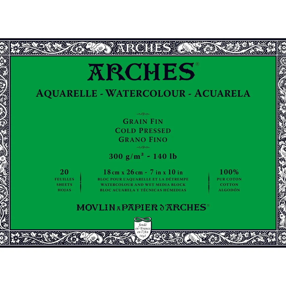 Arches akv.blok GF 18×26 300 g