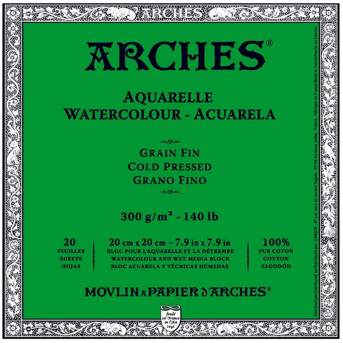 Arches akv.blok GF 20×20 300 g