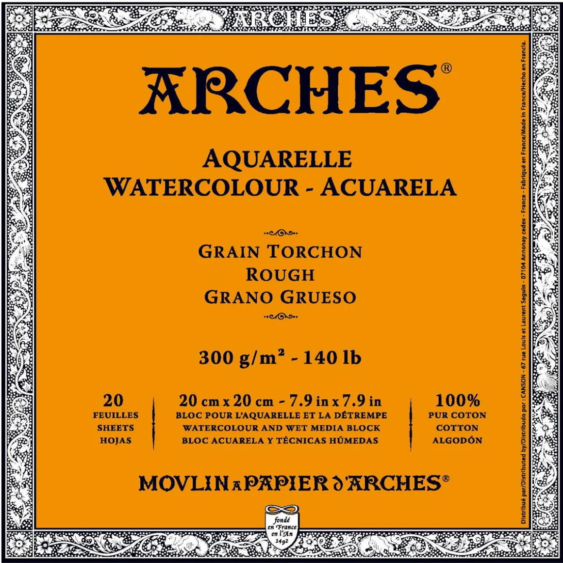 Arches akv.blok GT 20×20 300 g