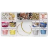 Armbåndskit, alt til stofarmbånd – bling, perler, kvaster og sløjfer!