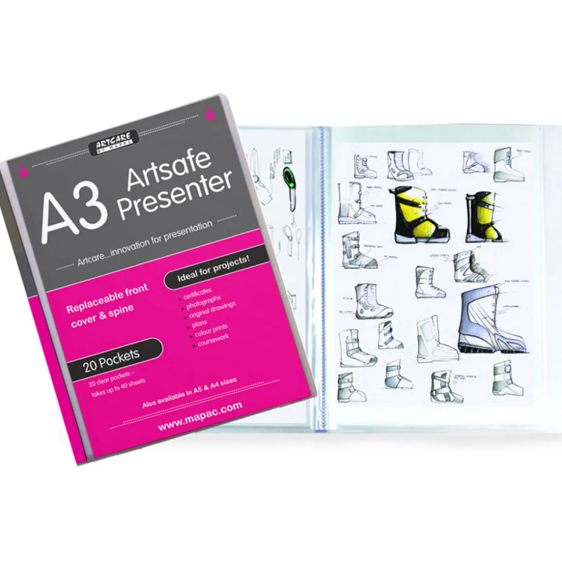 Artsafe plastlommemappe A3