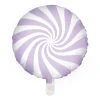 Ballon Ø35 cm – hvid ballon med lilla hvirvel/swirl