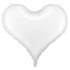 Ballon 61×53 cm – hvidt hjerte, perfekt til valentinsdag