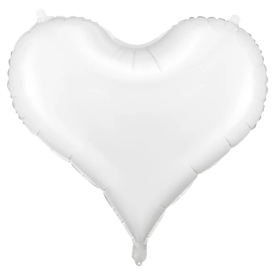 Ballon 61×53 cm – hvidt hjerte, perfekt til valentinsdag