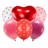 6 balloner til valentinsdag! 5 latexballoner a Ø30 cm, 1 folieballon a Ø50 cm
