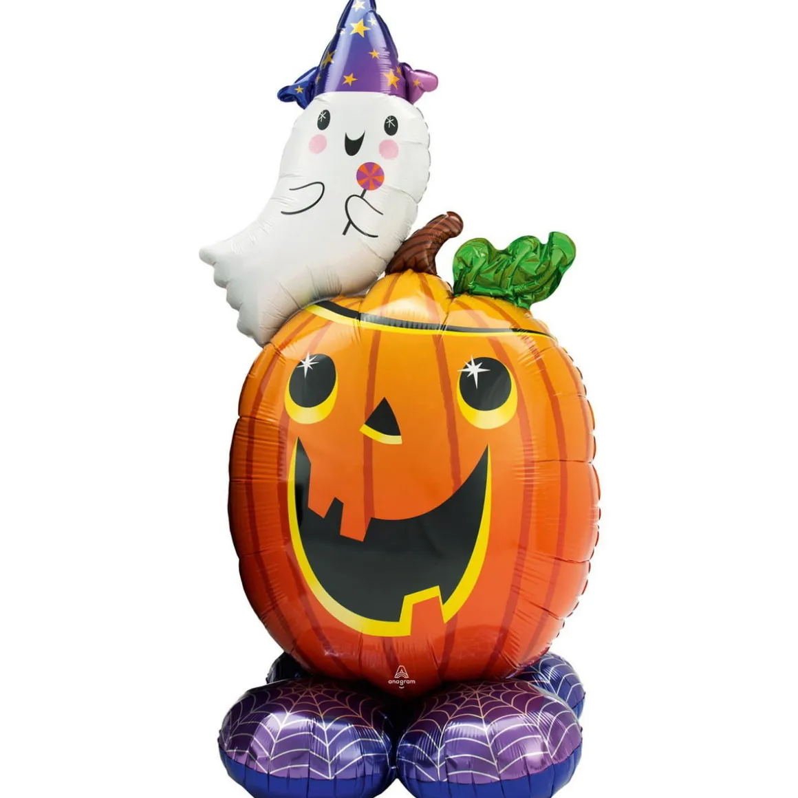 Ballon glad græskar og spøgelse 70×142 cm – perfekt til halloweenfesten