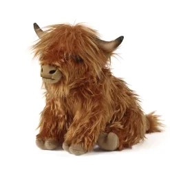 Bamse ko – en stor, blød highland cow, for at være helt præcis! 27 x 17 cm.