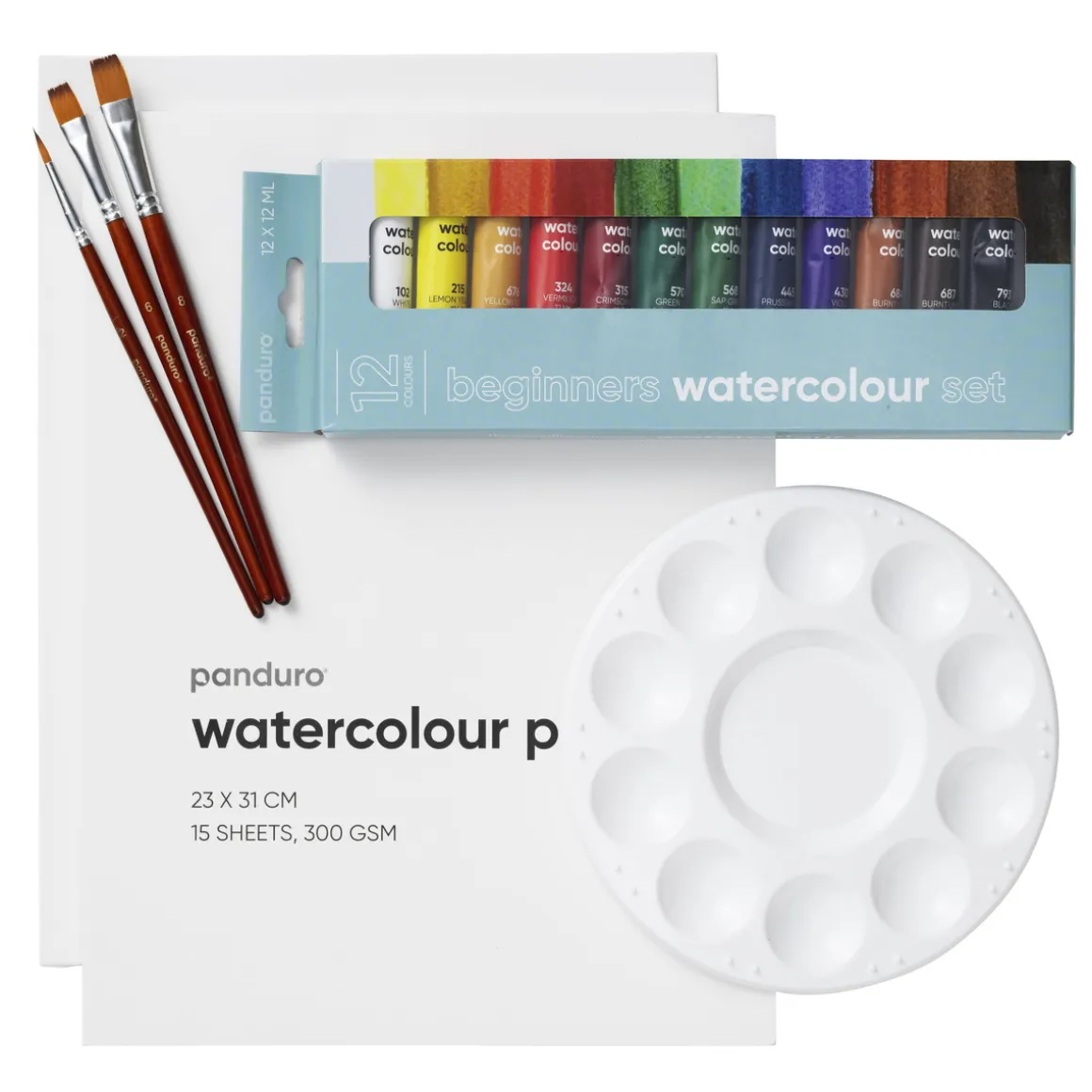 Beginners Watercolour Kit, alt til nybegynderen, som vil begynde at male akvarel