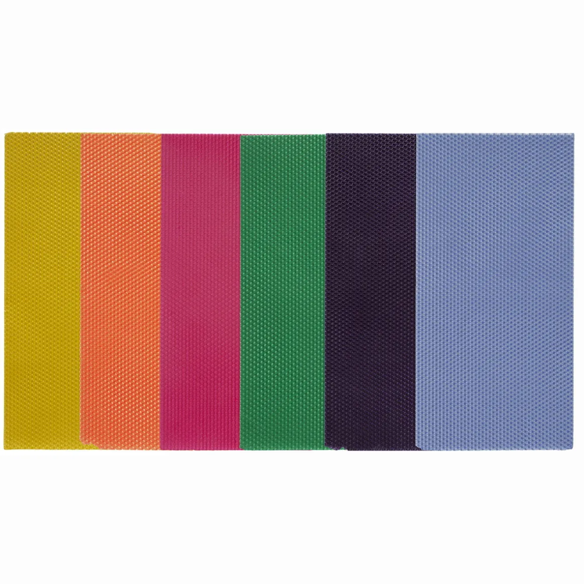 Bivoksplader til lysfremstilling, 6 stk. ark i mixede basisfarver – 19,5×34 cm