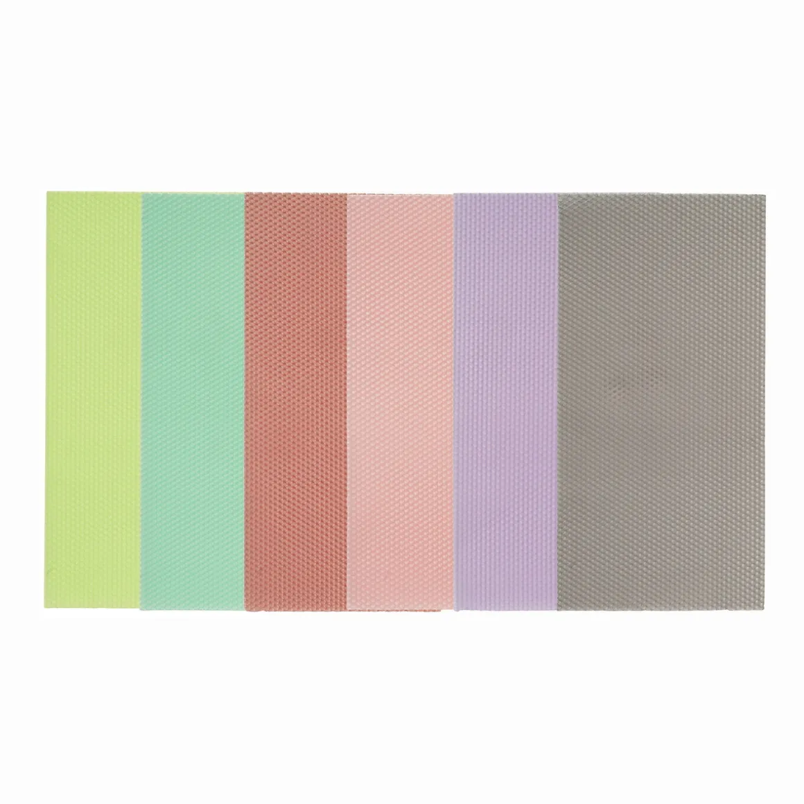 Bivoksplader til lysfremstilling, 6 stk. ark i lyse og livlige pastelfarver – 19,5×34 cm