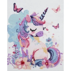Bling Dots, diamond painting for børn 6+ år, unicorn/enhjørning 30×40 cm