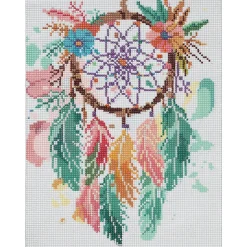 Bling Dots Glow, diamond painting til børn 8+ år – selvlysende drømmefangere 30×40 cm