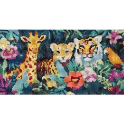 Bling Dots tigerjungle, diamond painting for børn 8+ år – tigre og en giraf 40×20 cm