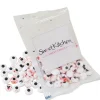Blodsprængte sukkerøjne Ø10 mm, slikøjne til dekoration af kager, lagkager og muffins. 35 gram