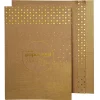 Blok med designark A4, kraftpapir med detaljer i guldmetallic, 20 ark, 220 g/m²