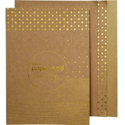 Blok med designark A4, kraftpapir med detaljer i guldmetallic, 20 ark, 220 g/m²