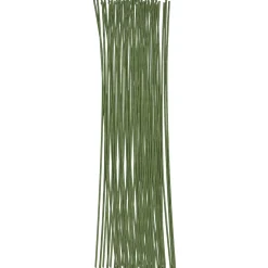 Blomsterpinde/blomstertråd – 50 grønne, papirbeklædte pinde a 30 cm, Ø 2,0 mm