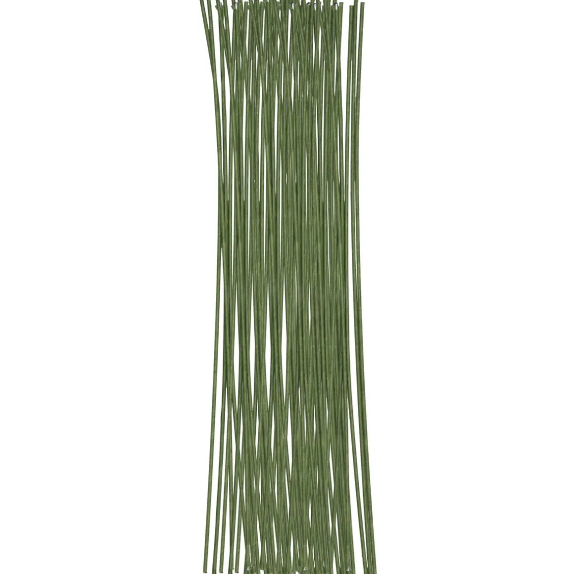 Blomsterpinde/blomstertråd – 50 grønne, papirbeklædte pinde a 30 cm, Ø 2,0 mm