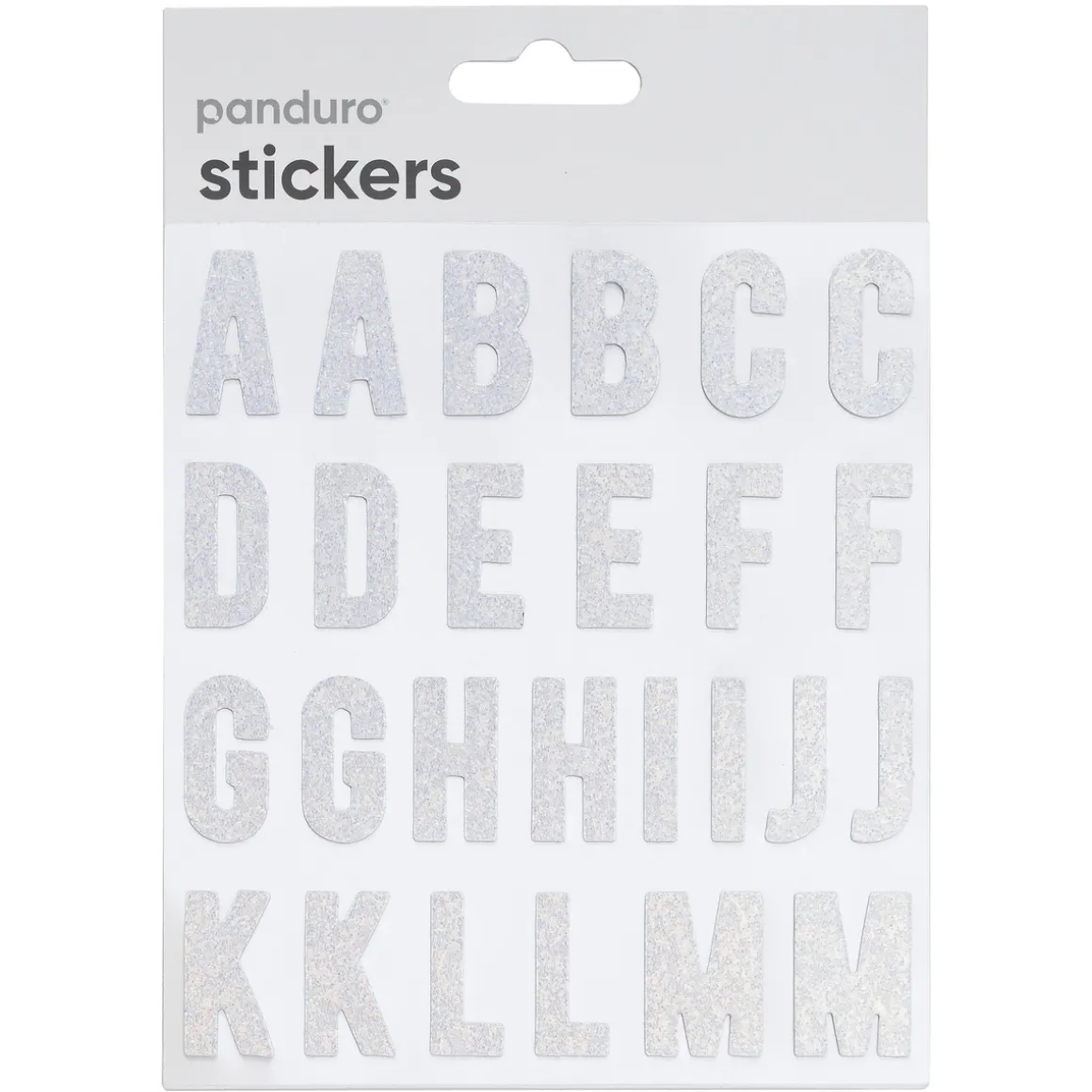 Bogstaver klistermærker A-Z iriserende guldtoner, 52 alfabetstickers, 25 mm længde