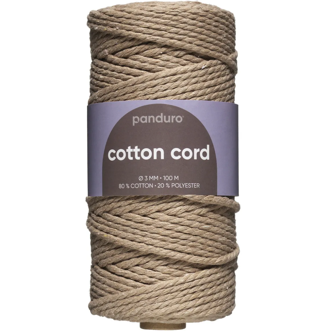 Bomuldssnor 3 mm/100 m beige