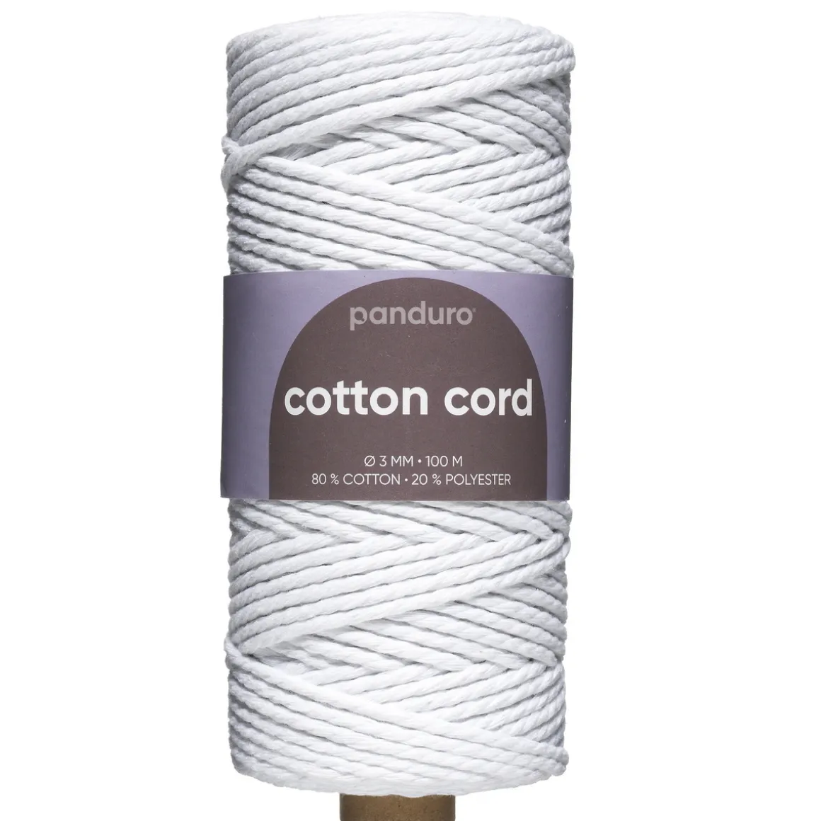 Bomuldssnor 3 mm/100 m hvid