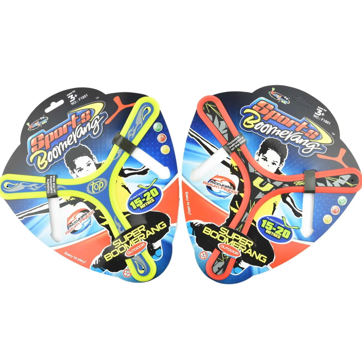 Boomerang af plast Ø27 cm – pris pr. stk., sælges assorteret.