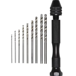 Borkit mini, håndbor i ministørrelse med 6 bits, 0,8 – 3 mm