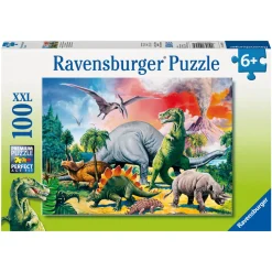 Børnepuslesp. 100 Among Dinos.