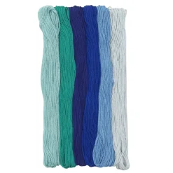 Broderigarn blå 6 stk./8 m