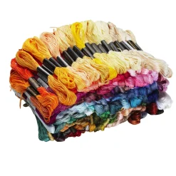Broderigarn 250-pak – 250 nøgler, 250 farver! Længde 8 meter