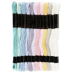 Broderigarn pastel 12 stk./8 m