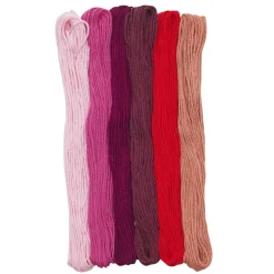 Broderigarn rød 6 stk./8 m