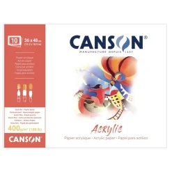 Canson Acrylic akrylblok 38×46 cm, 10 ark, 400 g/m²