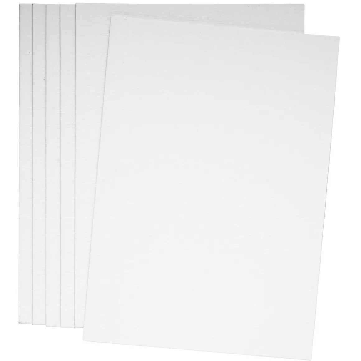 Canvas Panel – 6 stk. hvide malerlærreder A4 (210×297 mm), 3 mm tykkelse