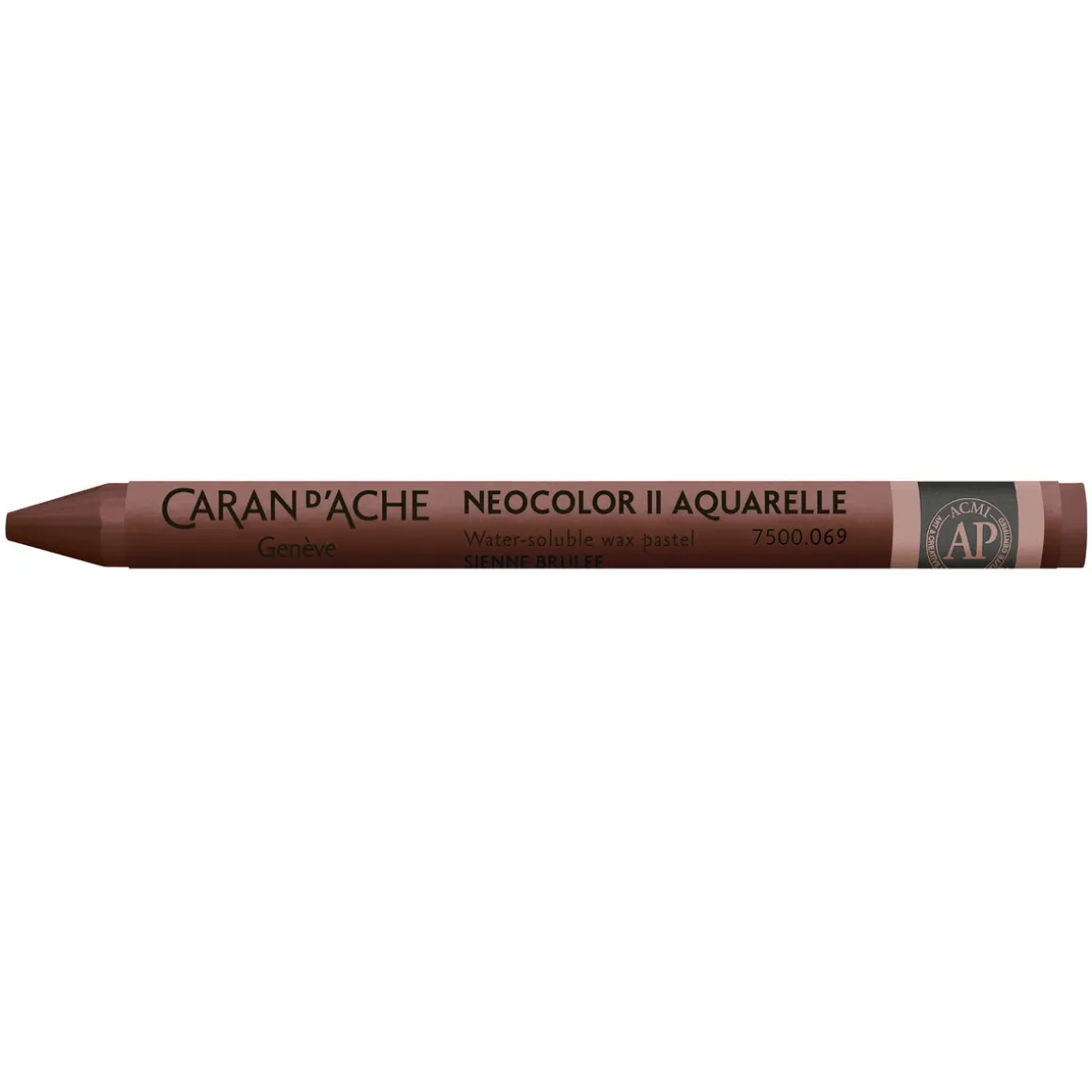 Caran d'Ache akvarelkridt Neocolor II 069 Burnt Sienna
