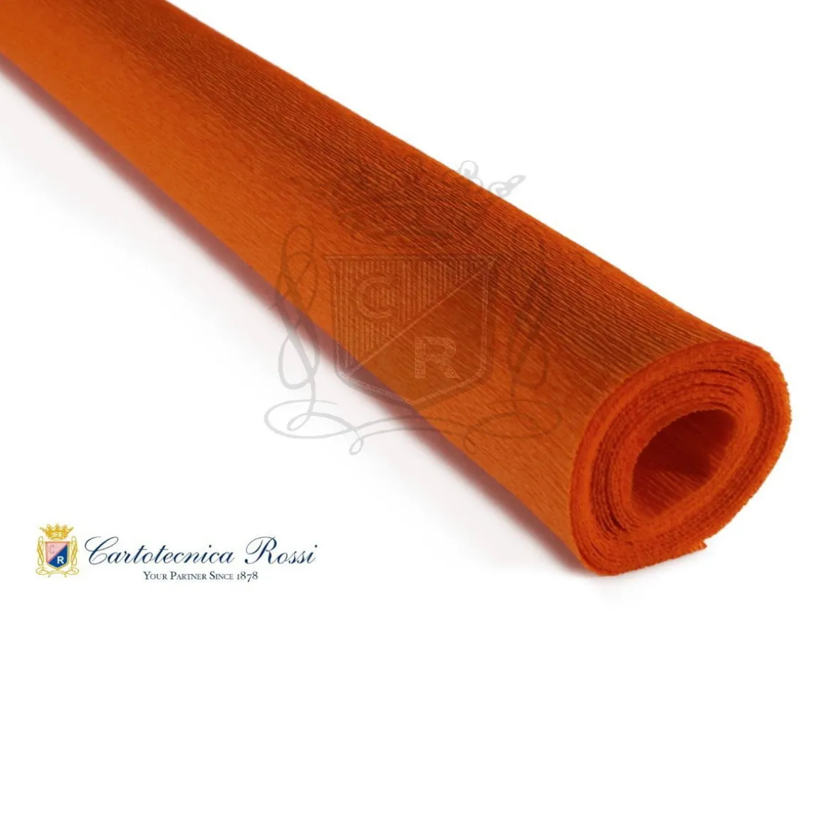 Cartotecnica Rossi crepepapir 374 – orange, 90 g rulle (120 g/m²) a 50×150 cm