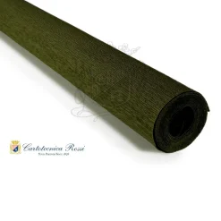 Cartotecnica Rossi crepepapir 388 – mørk olivengrøn, 90 g rulle (120 g/m²) a 50×150 cm