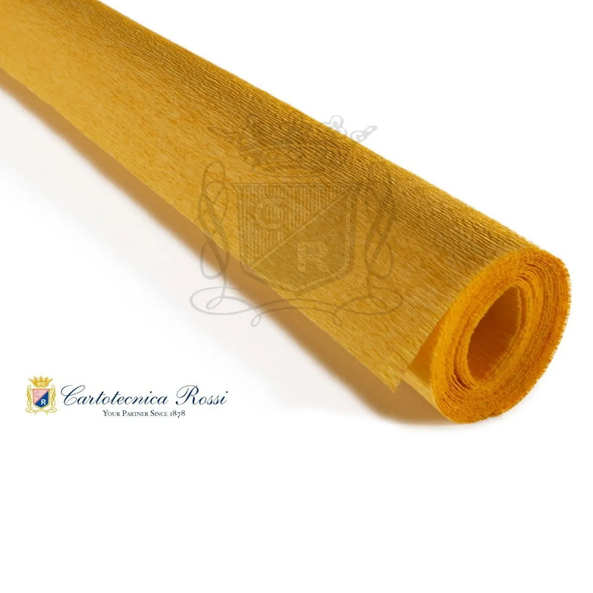Cartotecnica Rossi crepepapir 370 – appelsin, 90 g rulle (120 g/m²) a 50×150 cm
