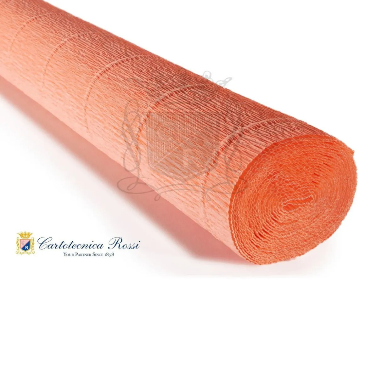 Cartotecnica Rossi crepepapir 617 – orange, 180 g rulle (144 g/m²) a 50×250 cm