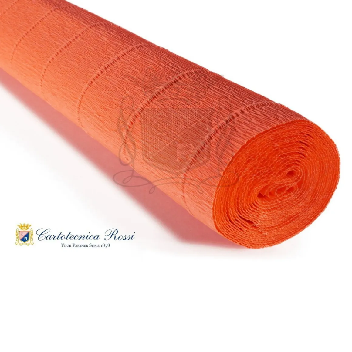 Cartotecnica Rossi crepepapir 581 – klar orange, 180 g rulle (144 g/m²) a 50×250 cm