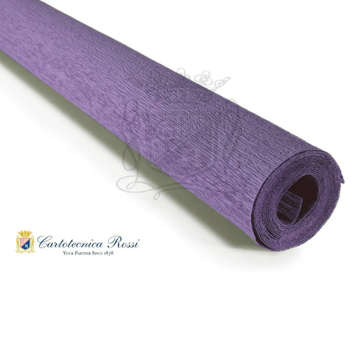 Cartotecnica Rossi crepepapir 395 – mellemlilla, 90 g rulle (120 g/m²) a 50×150 cm