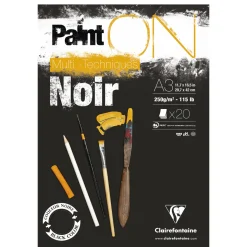 Clairefontaine Paint ON Multi Techniques blok A4 (210×297 mm), 30 naturfarvede ark, 250 g/m²
