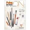 Clairefontaine Paint ON Multi Techniques blok A6 (105×148 mm), 15 hvide ark, 250 g/m²
